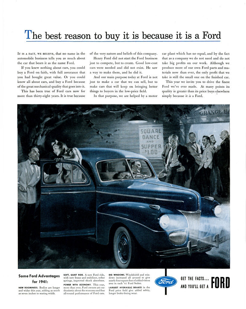 1941 Ford Auto Advertising